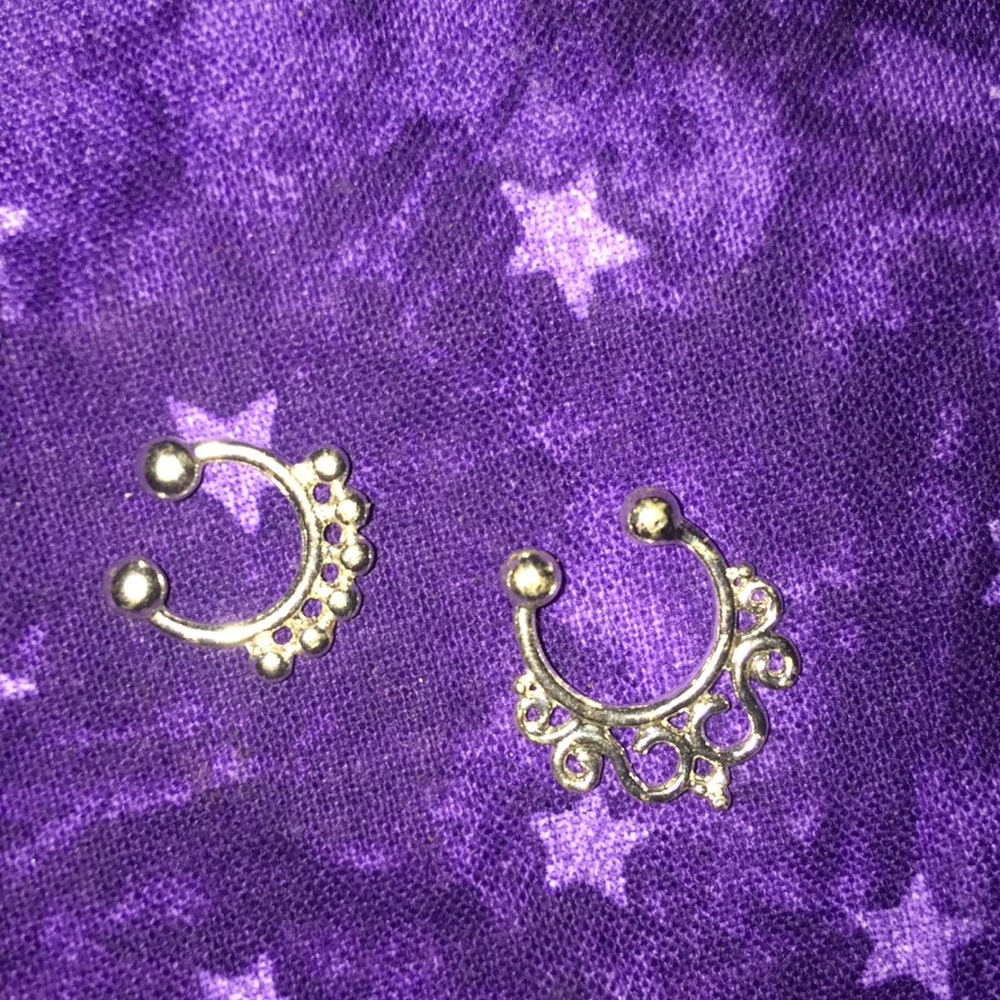 Faux septum rings